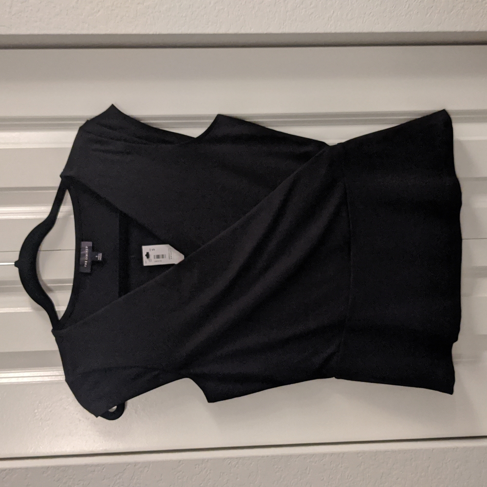 The Limited peplum top, S, black, NWT